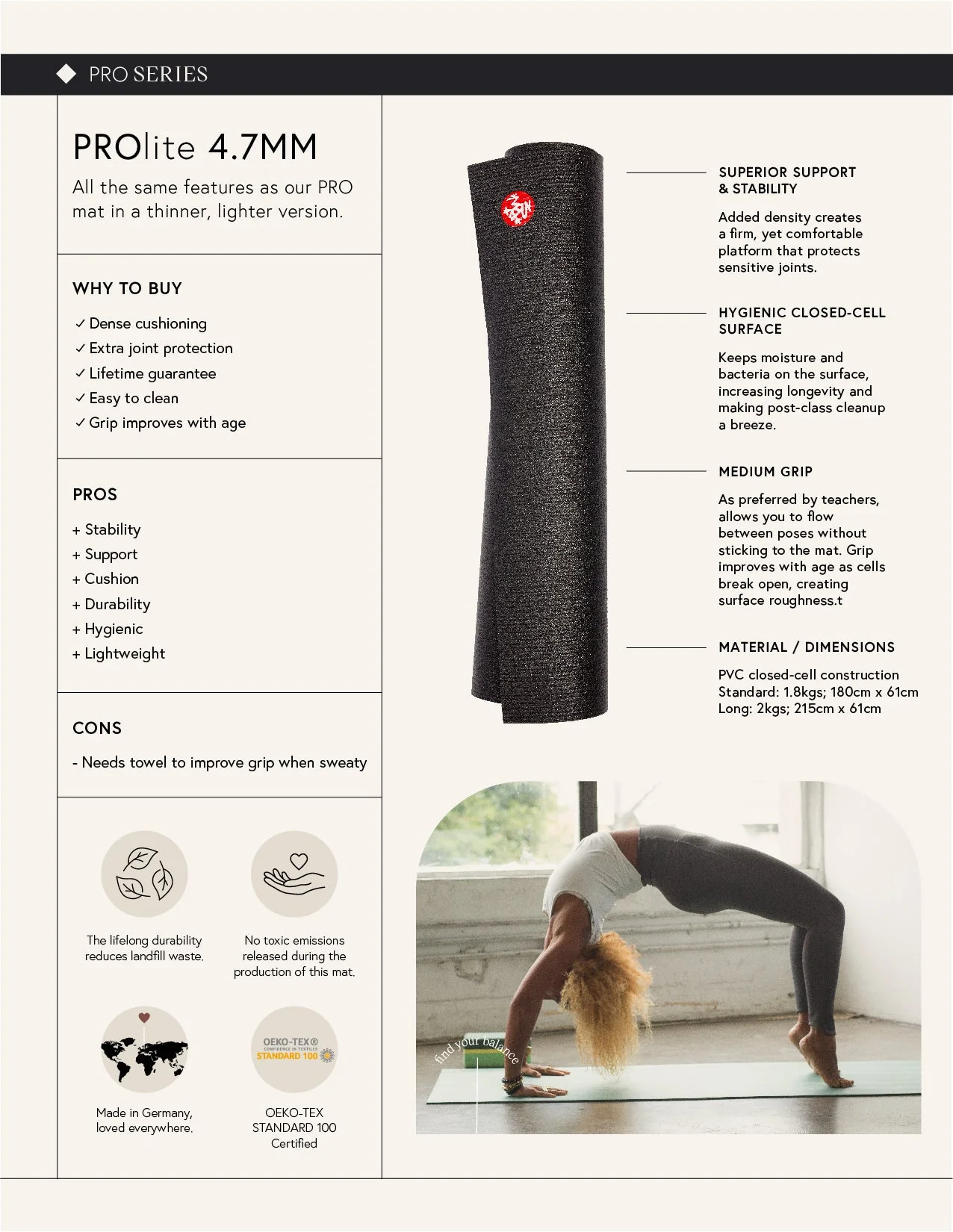 Almost Perfect PROlite® Yoga Mat - 4.7mm - Image 29